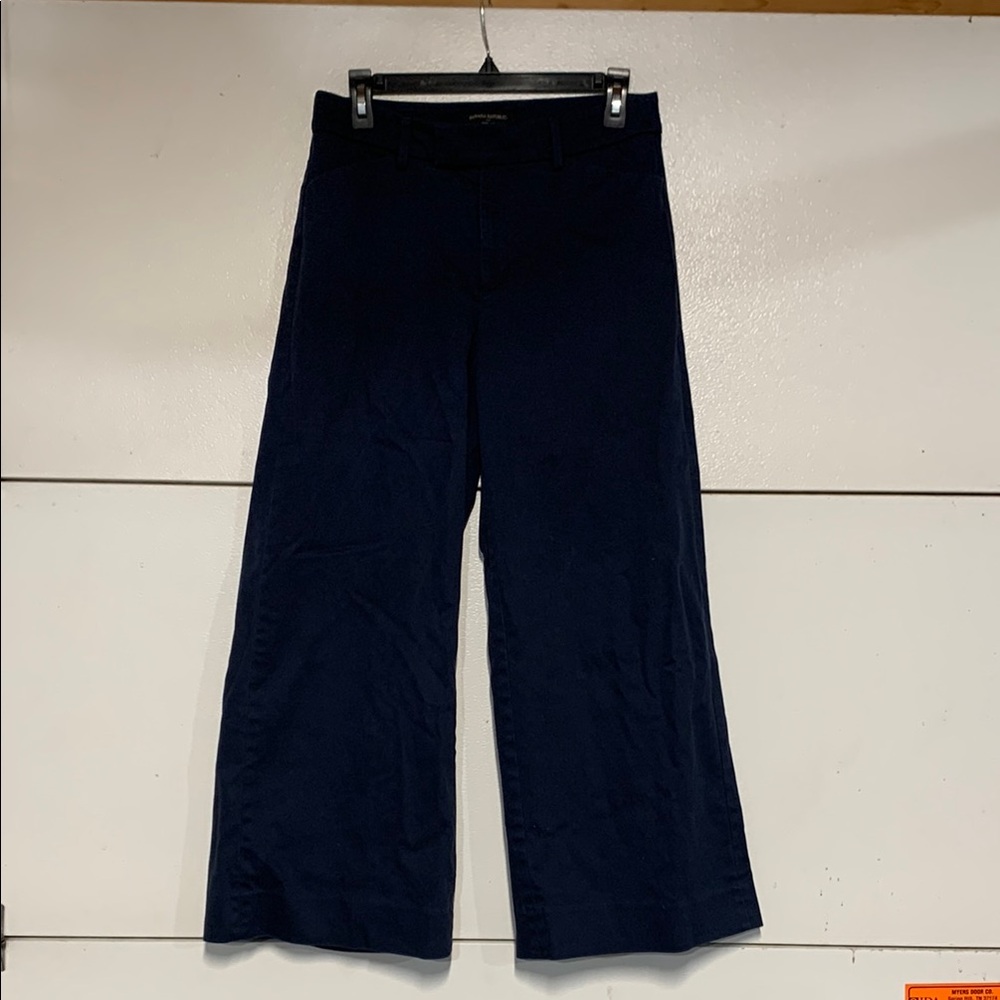 Navy Wide-Leg Women's Pants